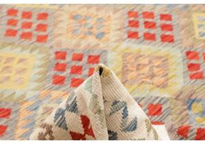 Tappeto Kilim Geometrico Grigio Avorio 207x292 Cm