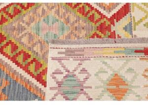 Tappeto Kilim Geometrico Azzurro Avorio 156x211 Cm