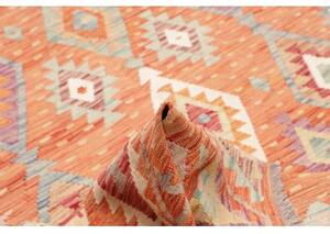 Tappeto Kilim Geometrico Arancione Multicolore 198x288 Cm