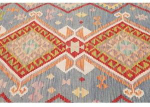 Tappeto Kilim Geometrico Azzurro Avorio 156x211 Cm