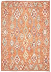 Tappeto Kilim Geometrico Arancione Multicolore 198x288 Cm