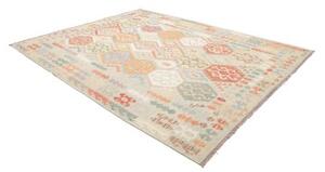 Tappeto Kilim Stilizzato Verde Salvia Multicolore 244x303 Cm