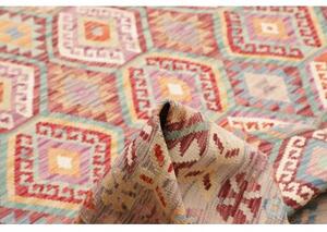 Tappeto Kilim Geometrico Grigio Multicolore 203x291 Cm