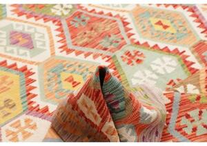 Tappeto Kilim Geometrico Arancione Multicolore 212x306 Cm