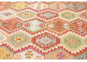 Tappeto Kilim Geometrico Arancione Multicolore 212x306 Cm
