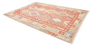 Tappeto Kilim Geometrico Mattone Arancione 209x298 Cm