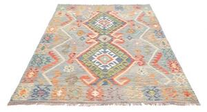 Tappeto Kilim Geometrico Celeste Multicolore 146x206 Cm
