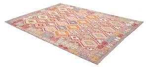 Tappeto Kilim Geometrico Rosso Beige 179x243 Cm