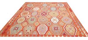 Tappeto Kilim Stilizzato Arancione Multicolore 255x296 Cm