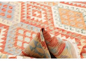 Tappeto Kilim Geometrico Mattone Arancione 209x298 Cm