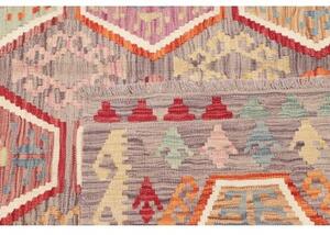 Tappeto Kilim Geometrico Grigio Multicolore 179x243 Cm