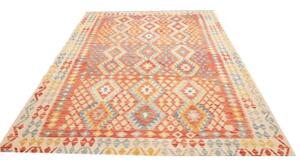 Tappeto Kilim Geometrico Terracotta Arancione 210x295 Cm
