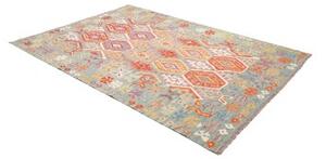 Tappeto Kilim Stilizzato Verde Salvia Arancione 180x250 Cm