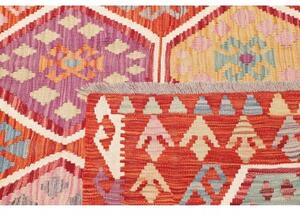 Tappeto Kilim Geometrico Rosso Multicolore 170x256 Cm