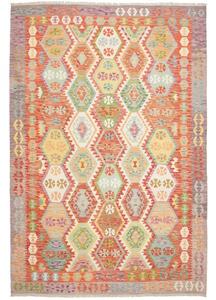 Tappeto Kilim Geometrico Arancione Multicolore 212x306 Cm
