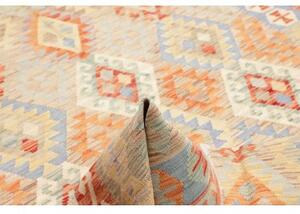 Tappeto Kilim Geometrico Arancione Beige 178x253 Cm