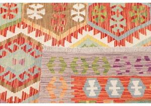 Tappeto Kilim Geometrico Arancione Multicolore 212x306 Cm