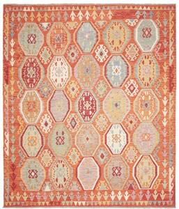 Tappeto Kilim Stilizzato Arancione Multicolore 255x296 Cm