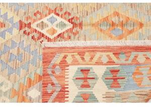 Tappeto Kilim Geometrico Arancione Beige 178x253 Cm