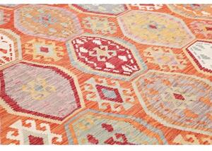 Tappeto Kilim Stilizzato Arancione Multicolore 255x296 Cm