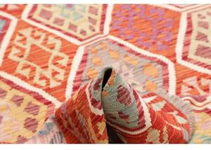 Tappeto Kilim Geometrico Rosso Multicolore 170x256 Cm