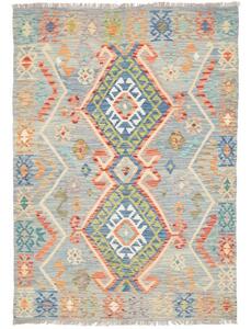 Tappeto Kilim Geometrico Celeste Multicolore 146x206 Cm