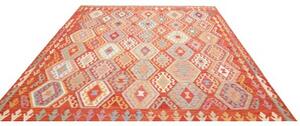 Tappeto Kilim Geometrico Rosso Mattone Multicolore 255x294 Cm