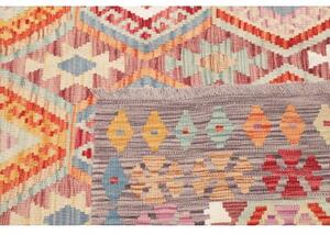 Tappeto Kilim Geometrico Rosso Beige 179x243 Cm