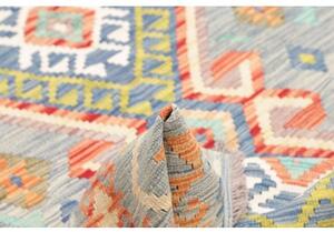 Tappeto Kilim Geometrico Celeste Multicolore 146x206 Cm