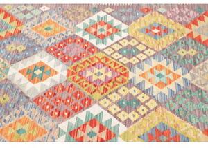 Tappeto Kilim Geometrico Malva Multicolore 150x194 Cm
