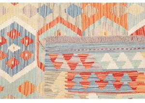 Tappeto Kilim Geometrico Becco Di Mattone Celeste 151x203 Cm