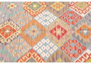 Tappeto Kilim Geometrico Celeste Multicolore 148x194 Cm