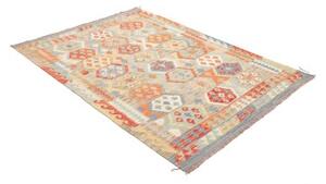 Tappeto Kilim Geometrico Becco Di Mattone Celeste 151x203 Cm