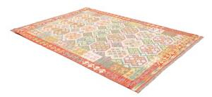 Tappeto Kilim Geometrico Arancione Beige 172x245 Cm