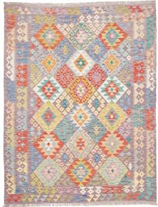 Tappeto Kilim Geometrico Malva Multicolore 150x194 Cm