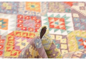 Tappeto Kilim Geometrico Malva Multicolore 150x194 Cm
