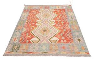 Tappeto Kilim Stilizzato Rosso Azzurro 123x170 Cm