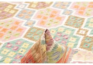 Tappeto Kilim Geometrico Arancione Beige 172x245 Cm