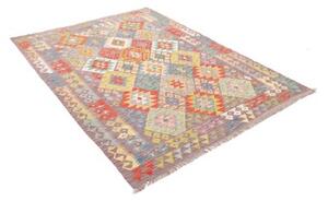 Tappeto Kilim Geometrico Malva Multicolore 150x194 Cm