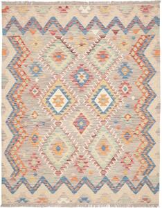 Tappeto Kilim Geometrico Grigio Beige 152x195 Cm
