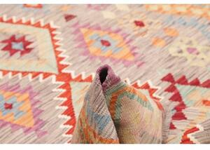 Tappeto Kilim Geometrico Grigio Beige 151x206 Cm