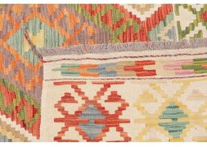 Tappeto Kilim Geometrico Avorio Azzurro 149x204 Cm