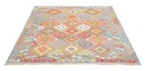 Tappeto Kilim Geometrico Celeste Multicolore 148x194 Cm