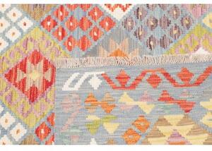 Tappeto Kilim Geometrico Celeste Multicolore 148x194 Cm