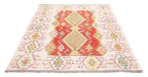 Tappeto Kilim Geometrico Avorio Rosso Mattone 150x200 Cm