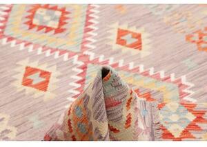 Tappeto Kilim Geometrico Grigio Tortora Multicolore 164x235 Cm