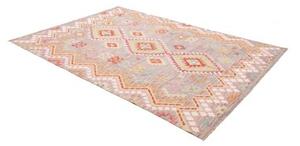 Tappeto Kilim Geometrico Grigio Tortora Multicolore 164x235 Cm