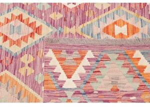 Tappeto Kilim Geometrico Porpora Arancione 171x247 Cm