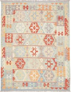 Tappeto Kilim Stilizzato Celeste Multicolore 150x193 Cm