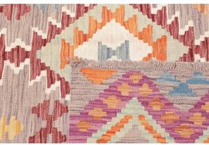 Tappeto Kilim Geometrico Grigio Tortora Multicolore 148x199 Cm